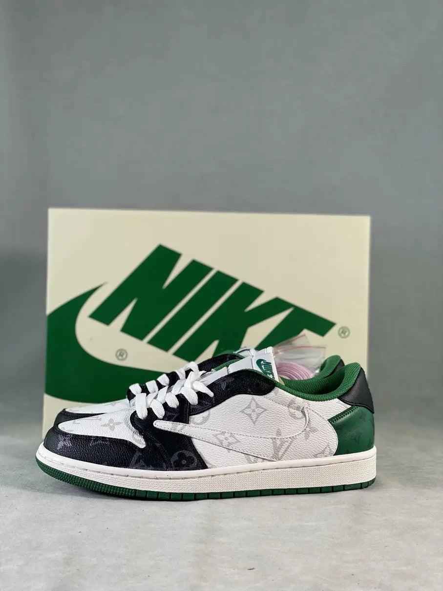 Custom Fragment x Monogram Travis Scott x Air Jordan 1 Low DM7866-318 SneakerNational