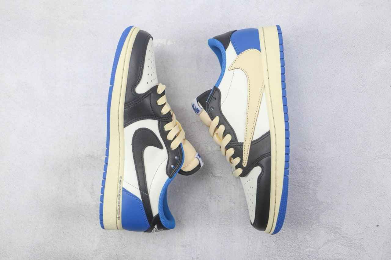 Custom Fragment x Travis Scott x Air Jordan 1 Low DM7866 140 SneakerNational