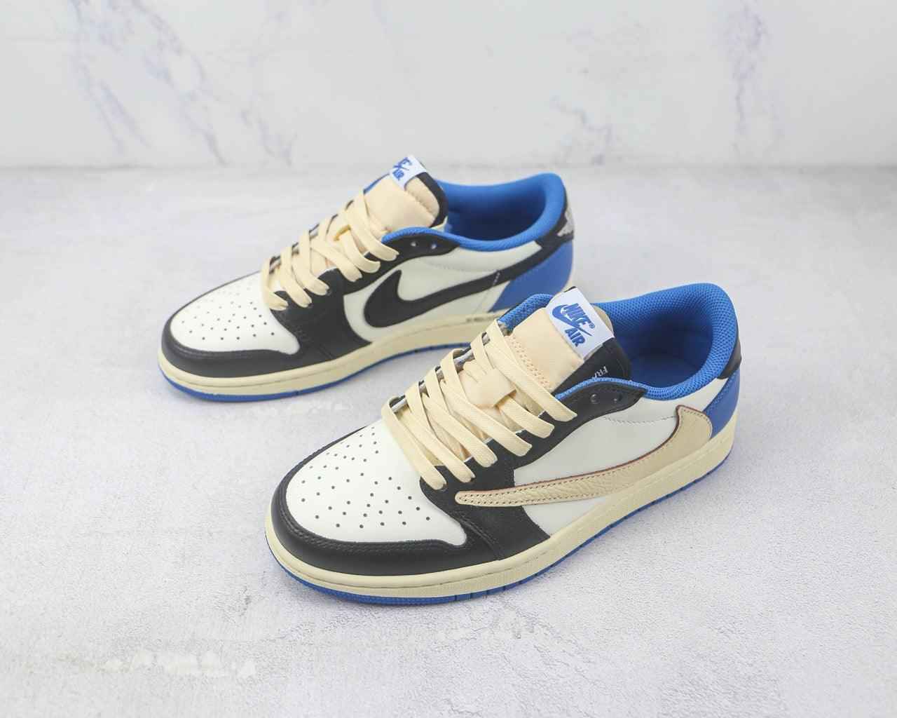 Custom Fragment x Travis Scott x Air Jordan 1 Low DM7866 140 SneakerNational