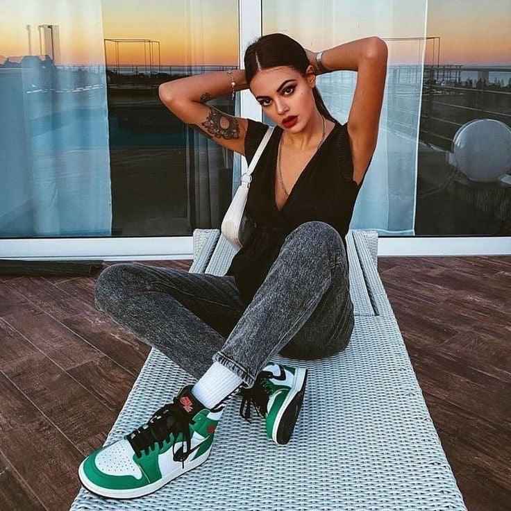 Custom GREEN Jordan 1 High Q SneakerNational