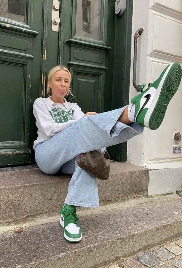 Custom GREEN Jordan 1 High Q SneakerNational