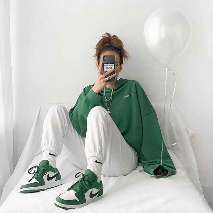 Custom GREEN Jordan 1 High Q SneakerNational