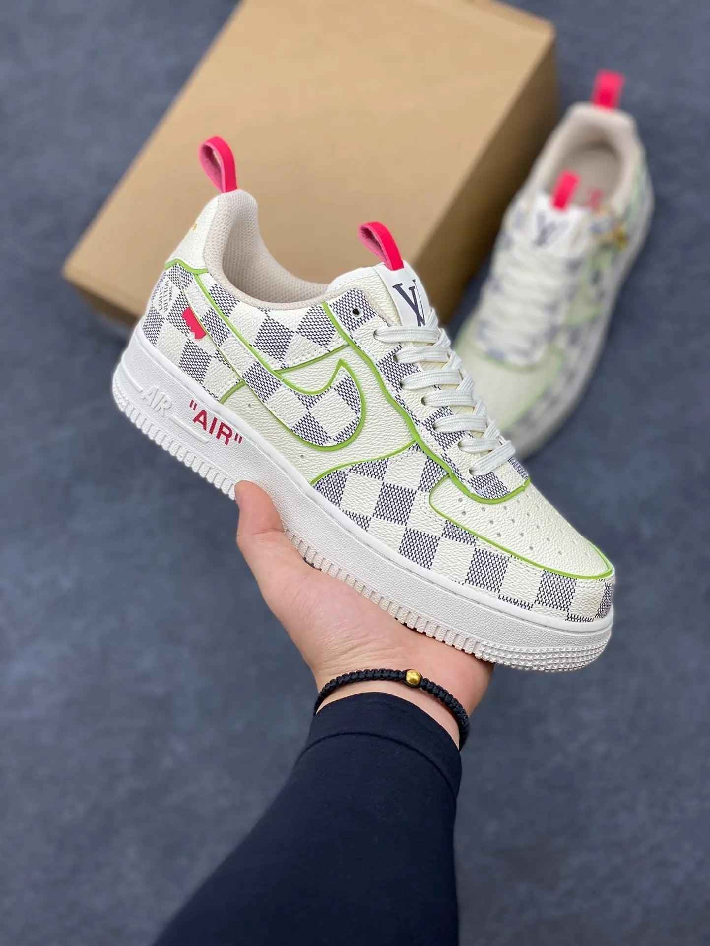 Custom LV x Off-wht x NK Air Force 1 LV 1A9V8H SneakerNational