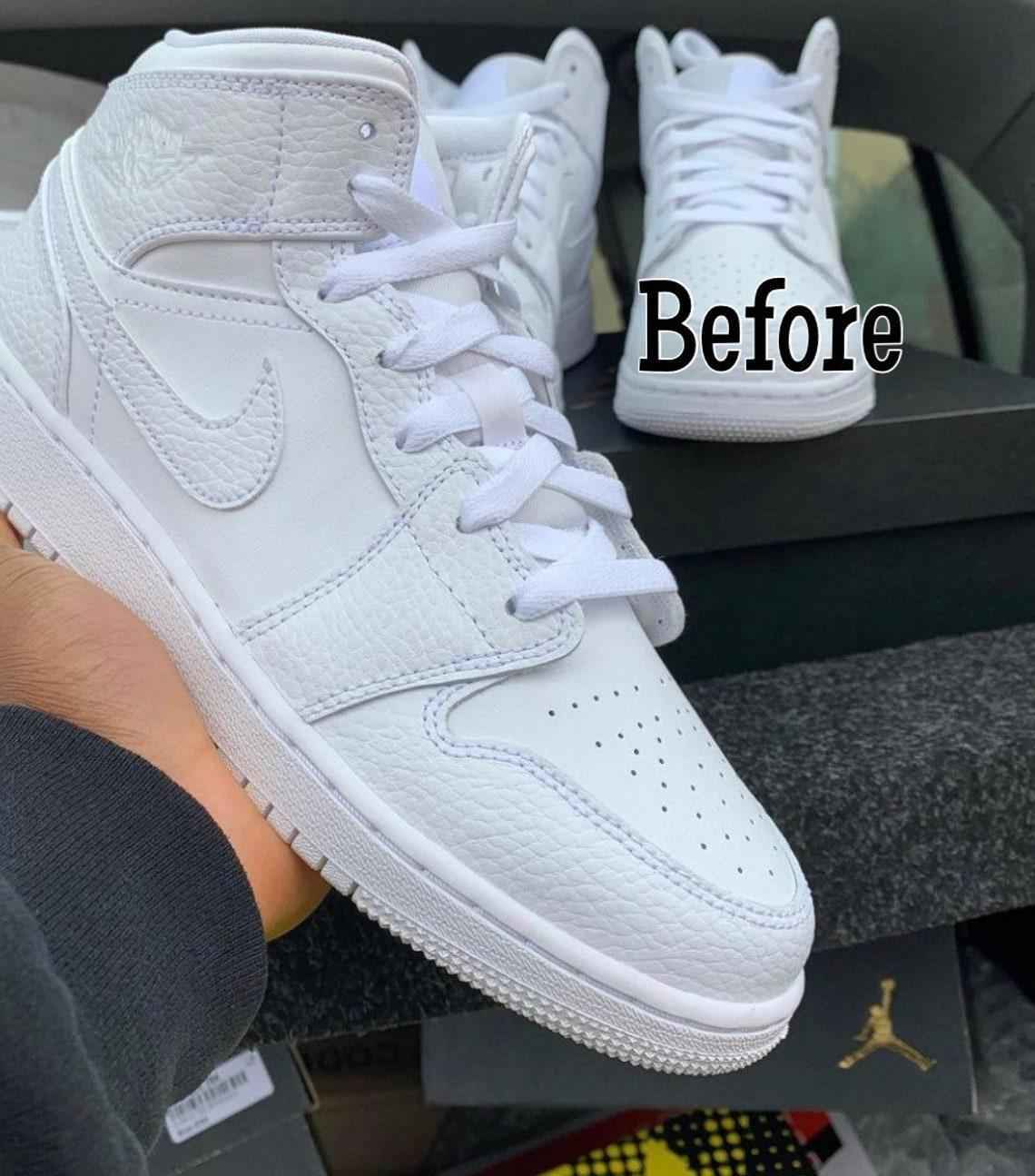 Custom RED Black White Jordan 1 CHICAGO Sneakerhypes SneakerNational