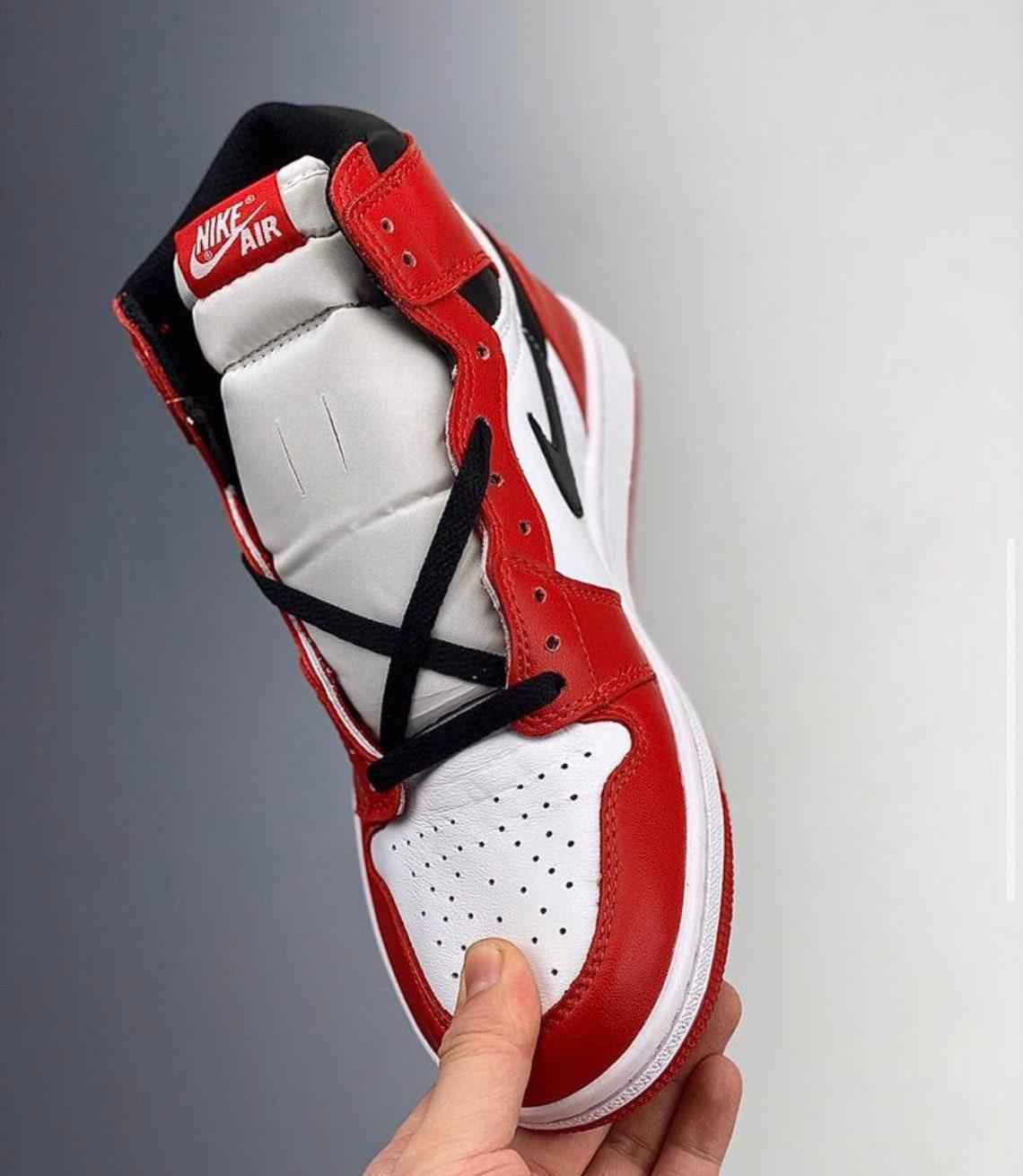 Custom RED Black White Jordan 1 CHICAGO Sneakerhypes SneakerNational