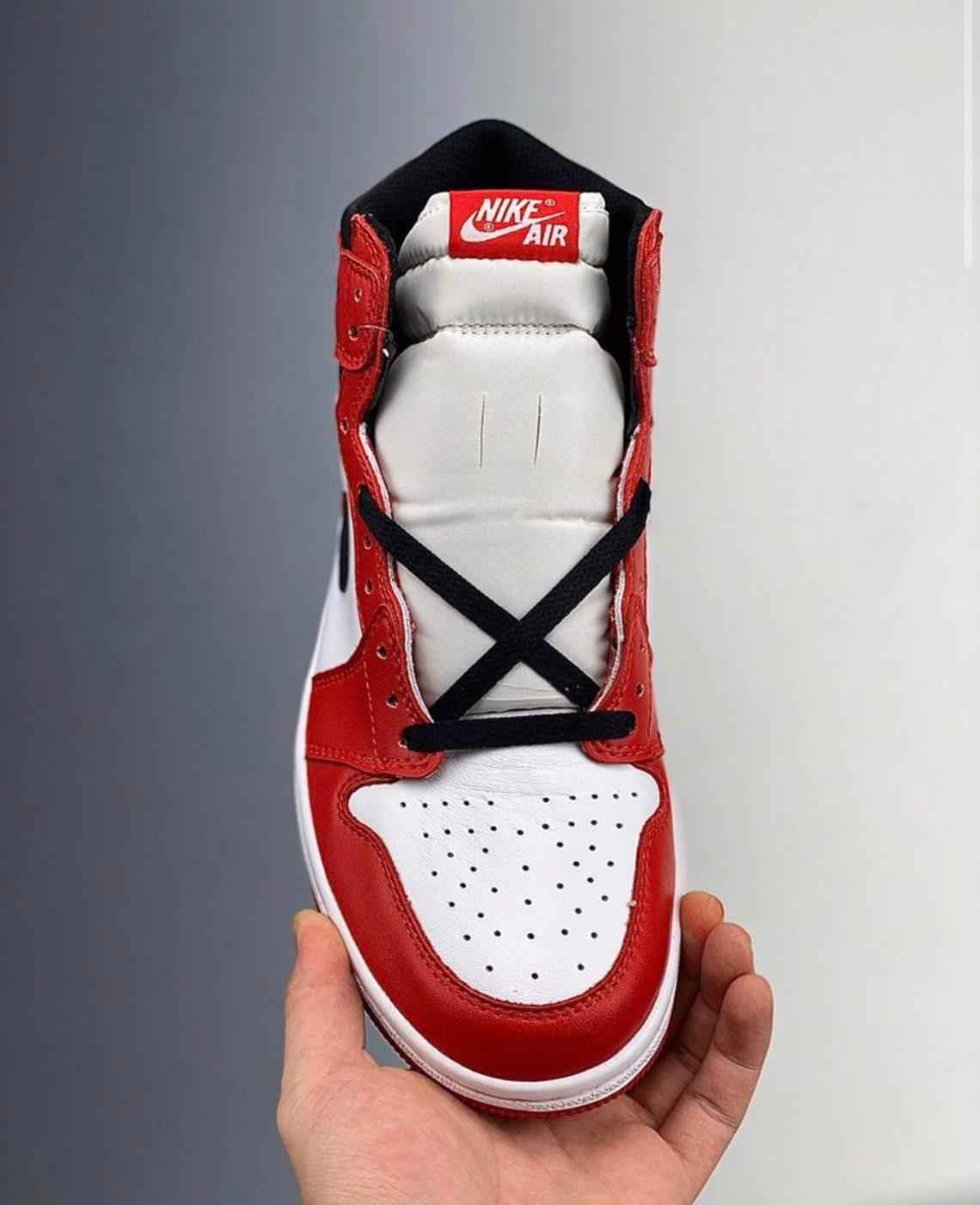 Custom RED Black White Jordan 1 CHICAGO Sneakerhypes SneakerNational