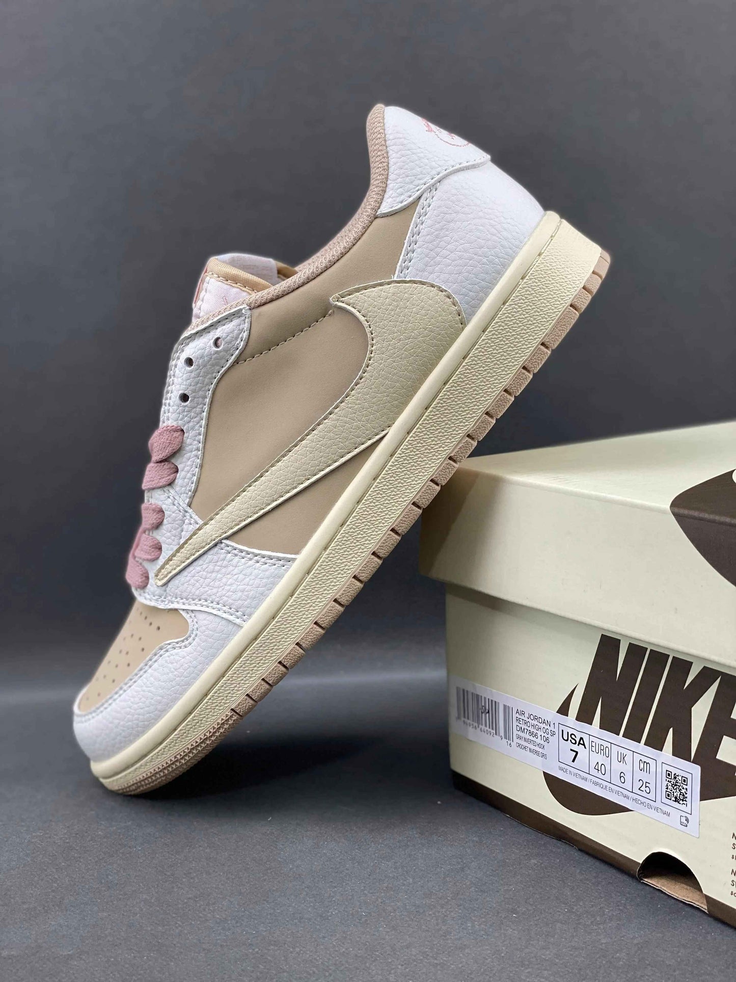 Custom Travis Scott x Air Jordan 1 DM7866-106 SneakerNational