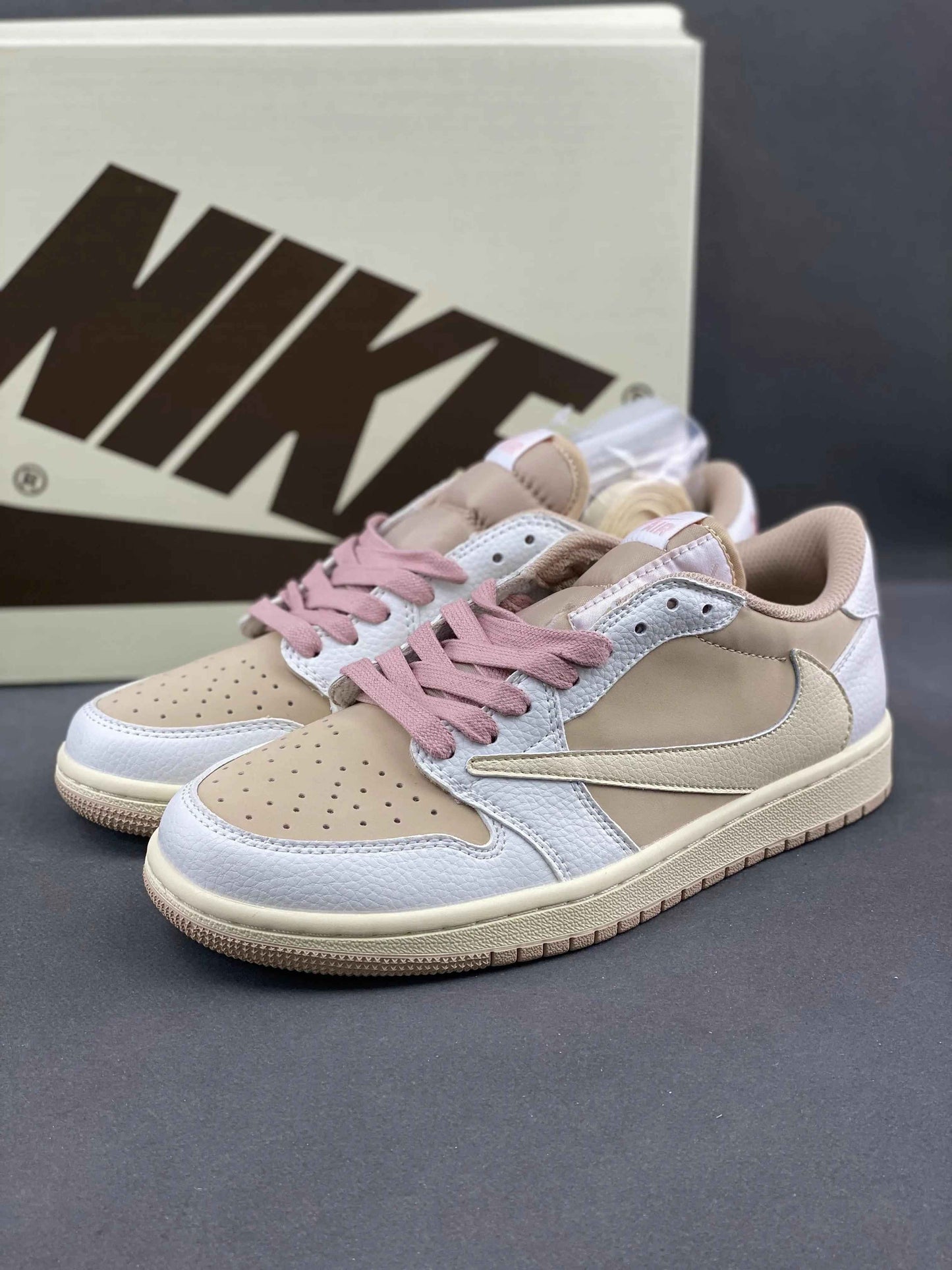 Custom Travis Scott x Air Jordan 1 DM7866-106 SneakerNational