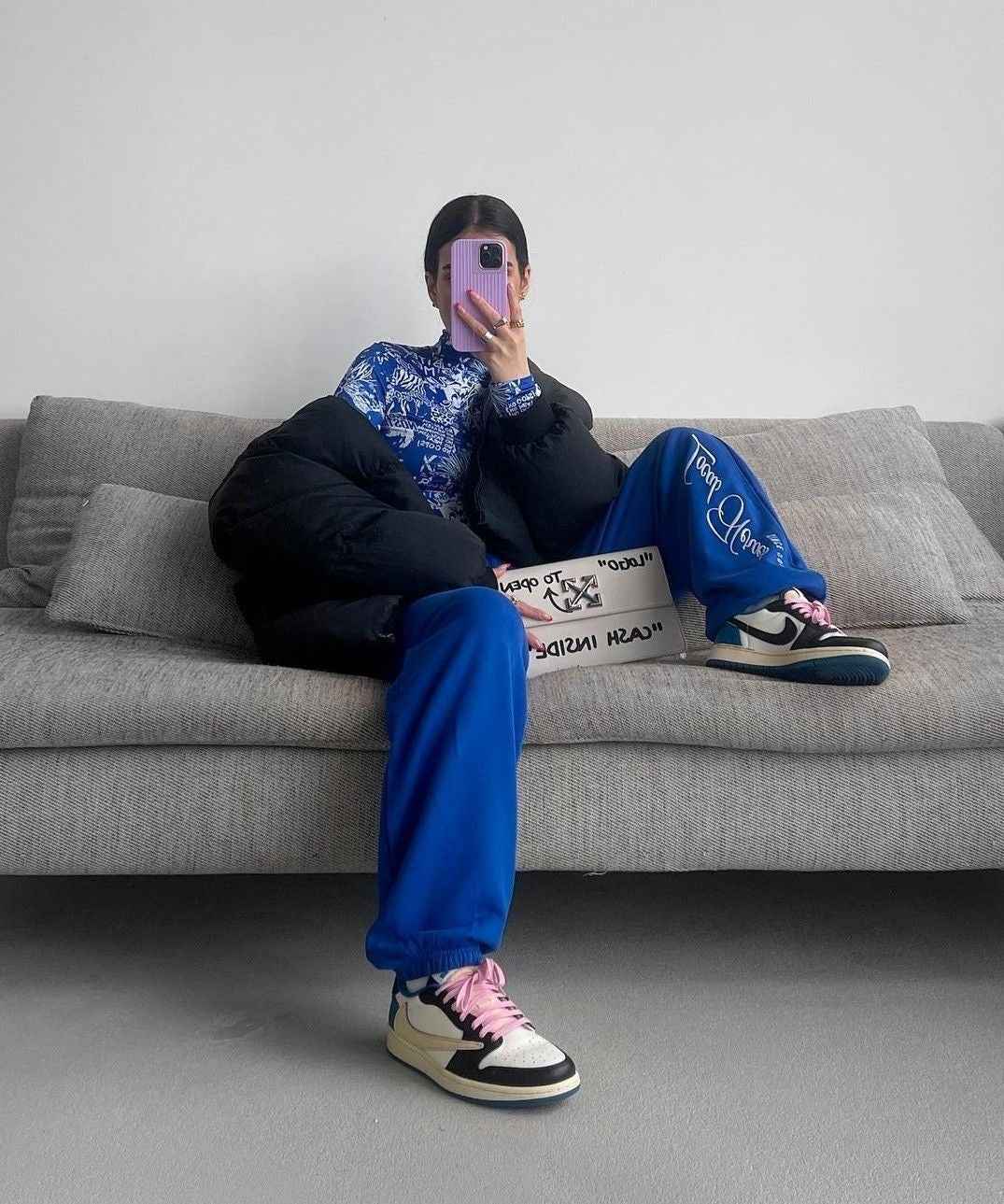 Custom Fragment x Travis Scott x Air Jordan 1 Low DM7866 140 SneakerNational