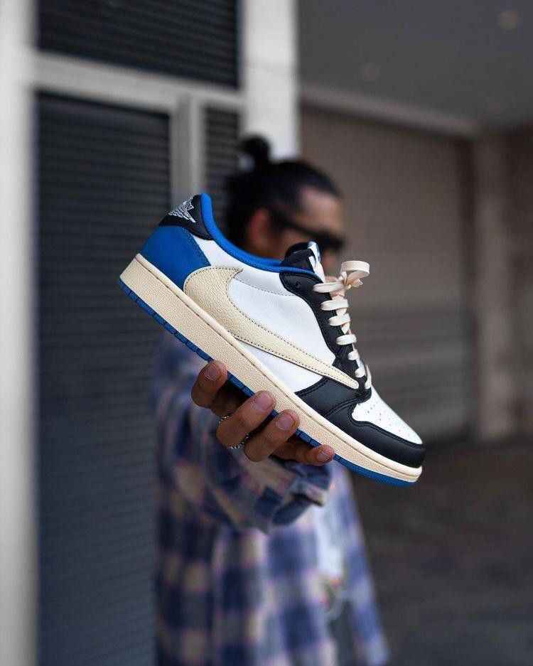 Custom Fragment x Travis Scott x Air Jordan 1 Low DM7866 140 SneakerNational