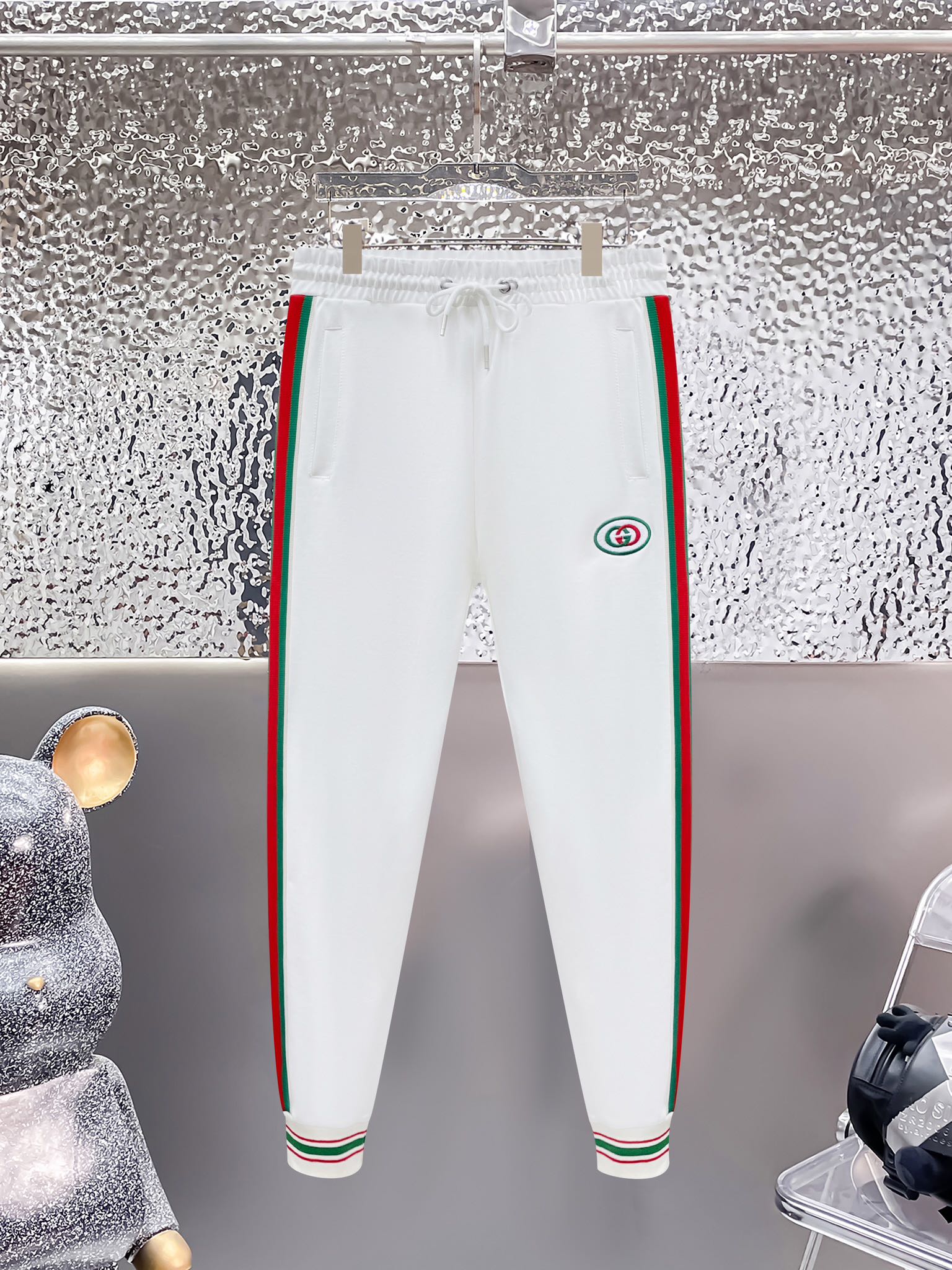 Gucci Web Stripe Technical Jersey Tracksuit White CUSTOM