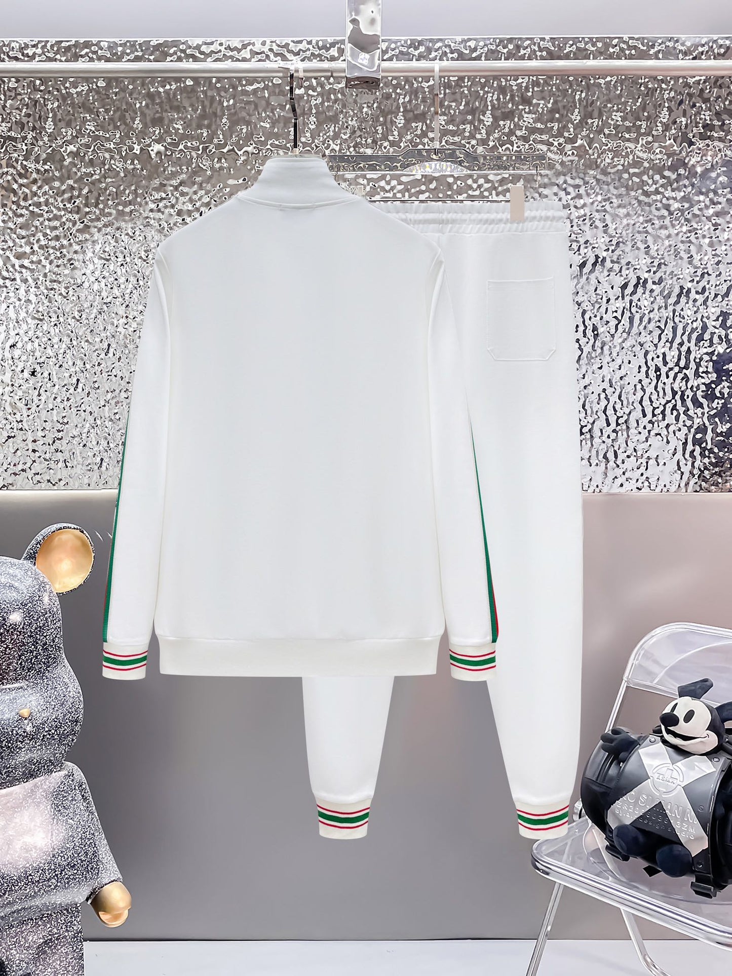 Gucci Web Stripe Technical Jersey Tracksuit White CUSTOM