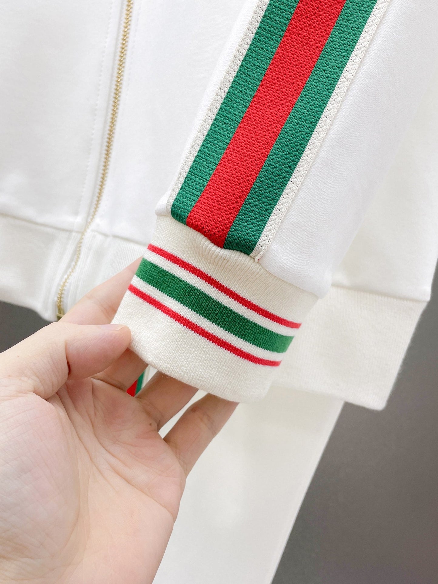 Gucci Web Stripe Technical Jersey Tracksuit White CUSTOM