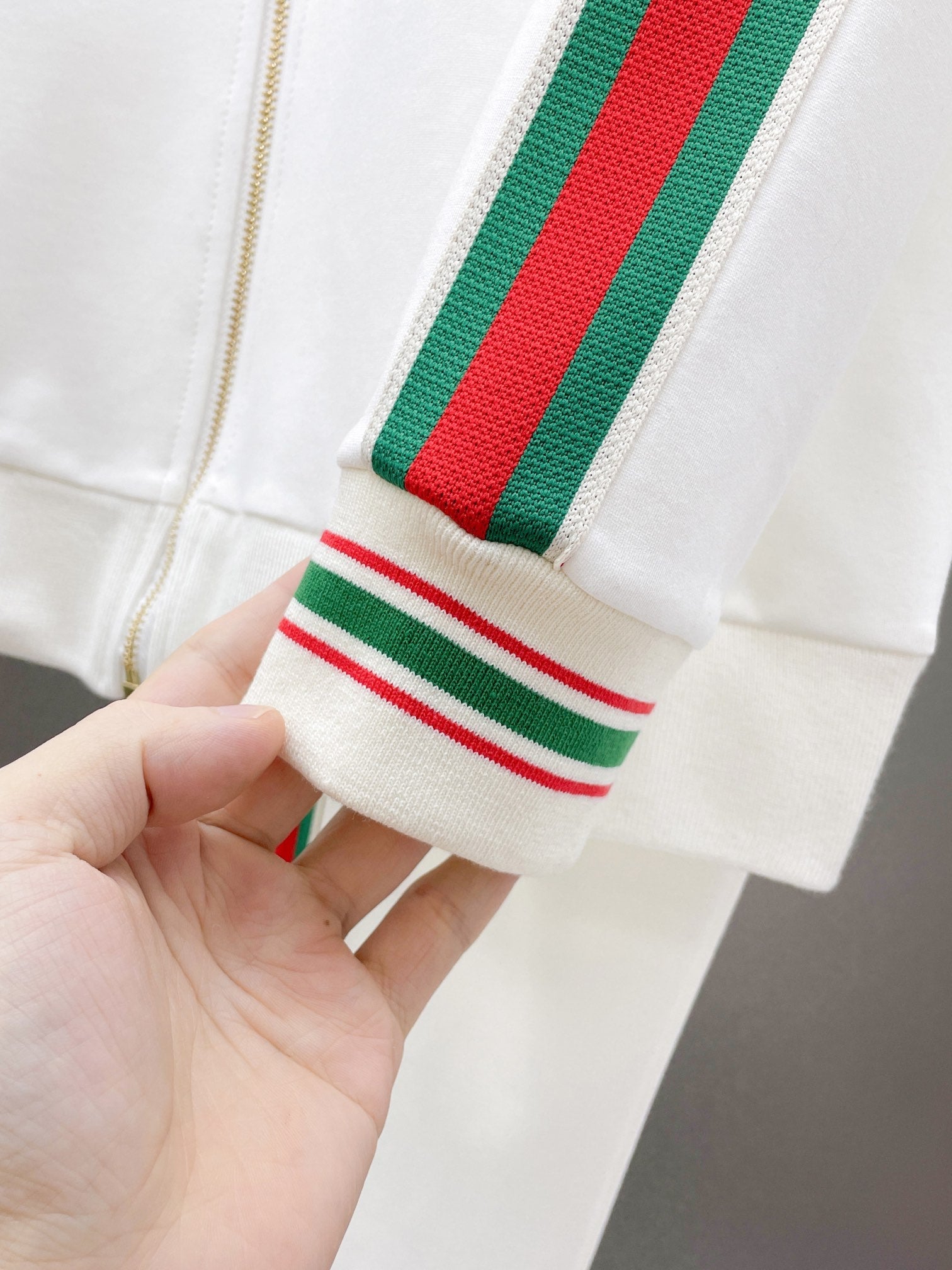 Gucci Web Stripe Technical Jersey Tracksuit White CUSTOM