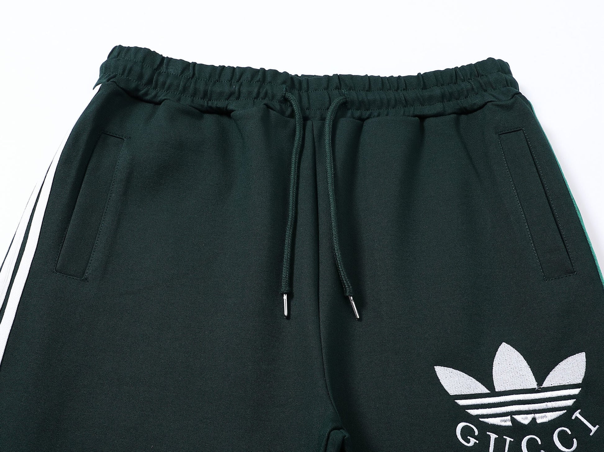 Gucci x adidas Trefoil Logo Tracksuit Set Green Technical Jersey CUSTOM