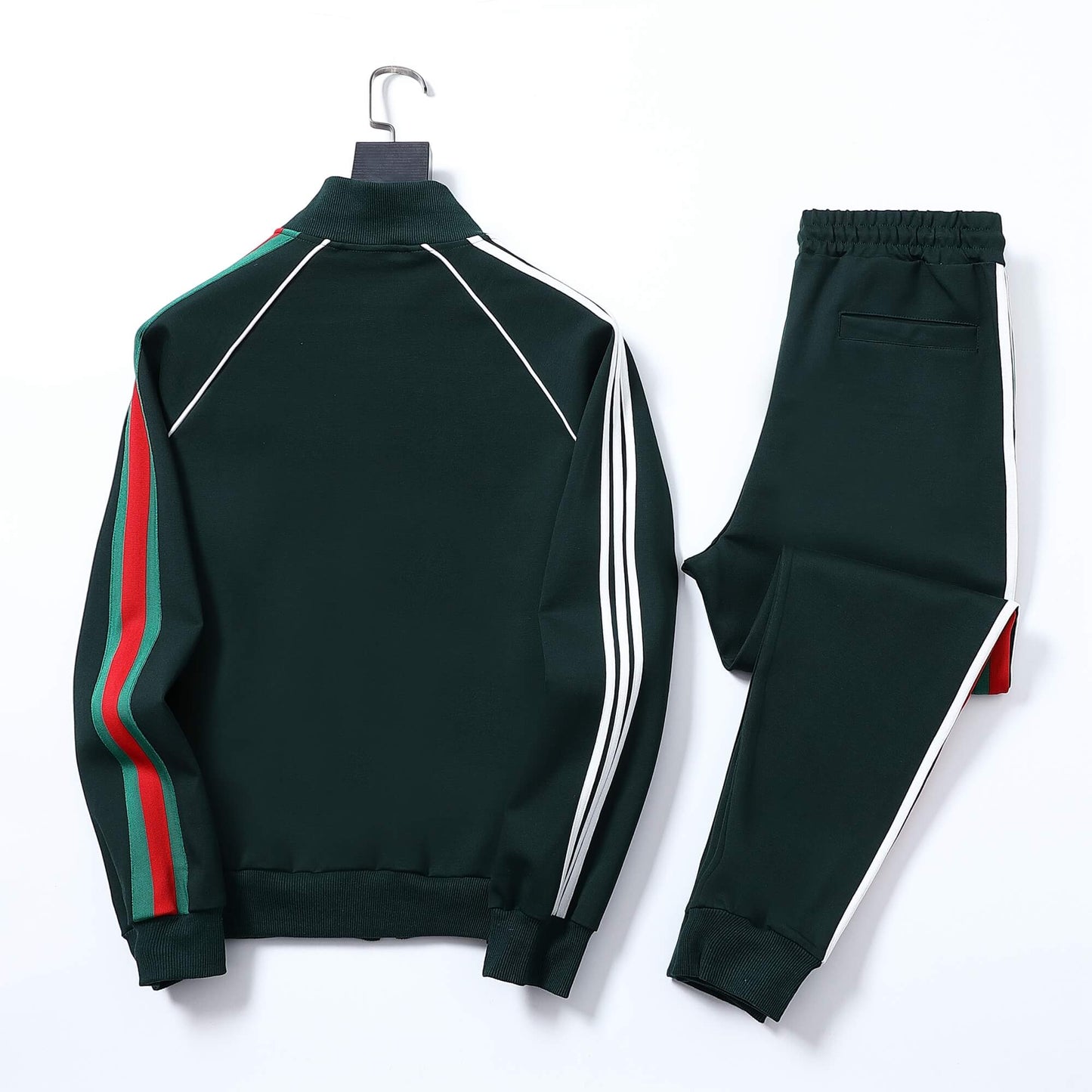 Gucci x adidas Trefoil Logo Tracksuit Set Green Technical Jersey CUSTOM