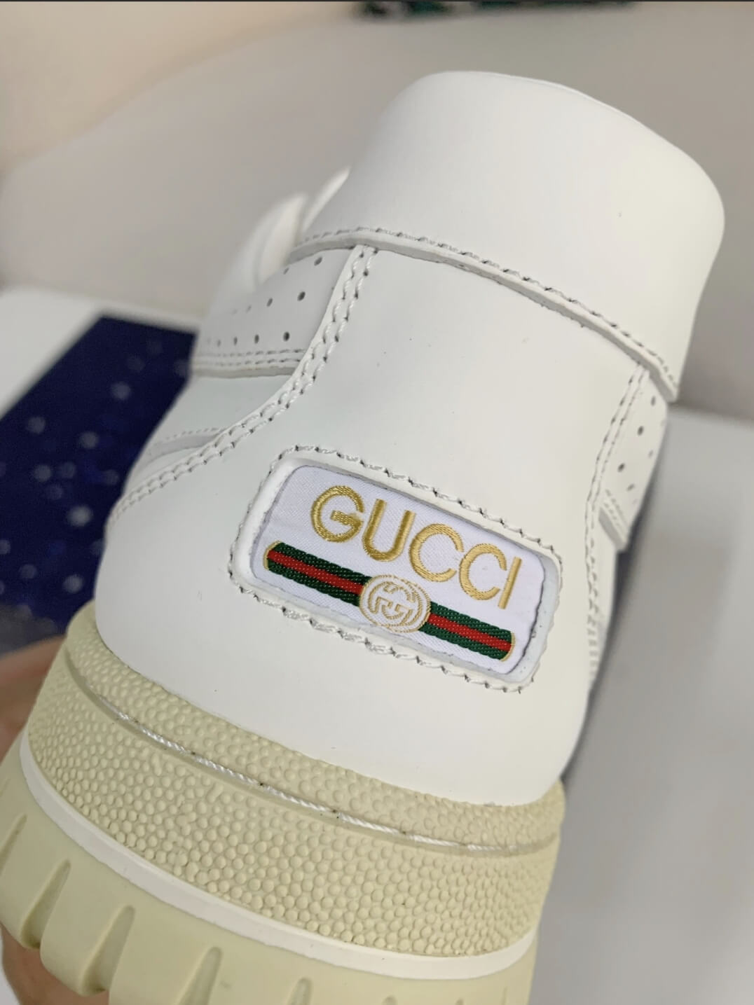 Gucci Mac80 Sneaker – White Leather & Off-White Sole CUSTOM