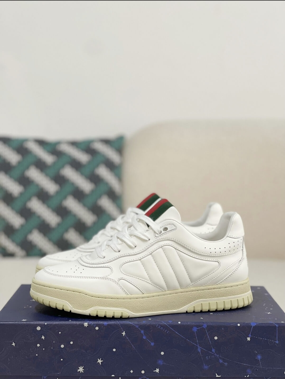 Gucci Mac80 Sneaker – White Leather & Off-White Sole CUSTOM