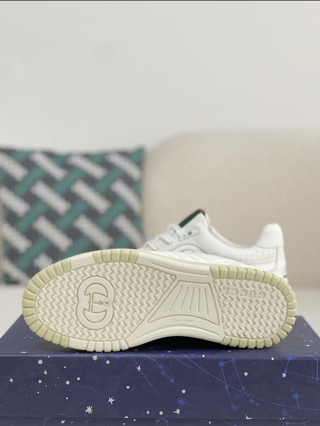 Gucci Mac80 Sneaker – White Leather & Off-White Sole CUSTOM