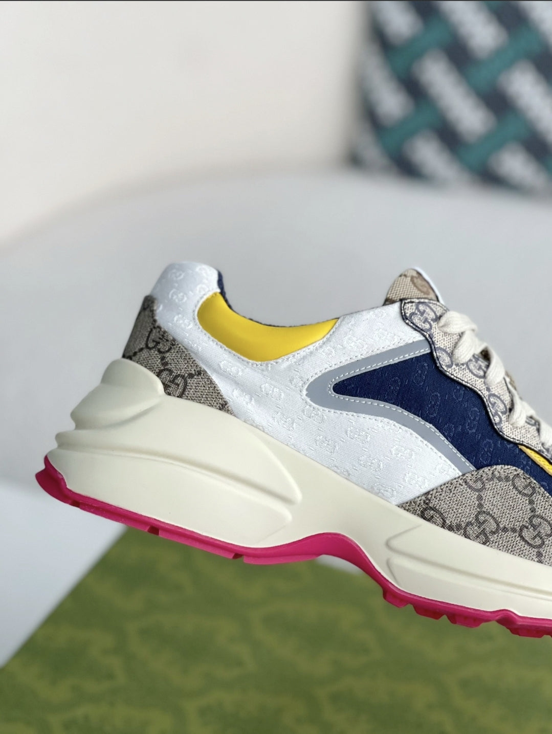 Gucci Rhyton Sneaker – Multicolor GG Supreme & White Mini GG Canvas CUSTOM