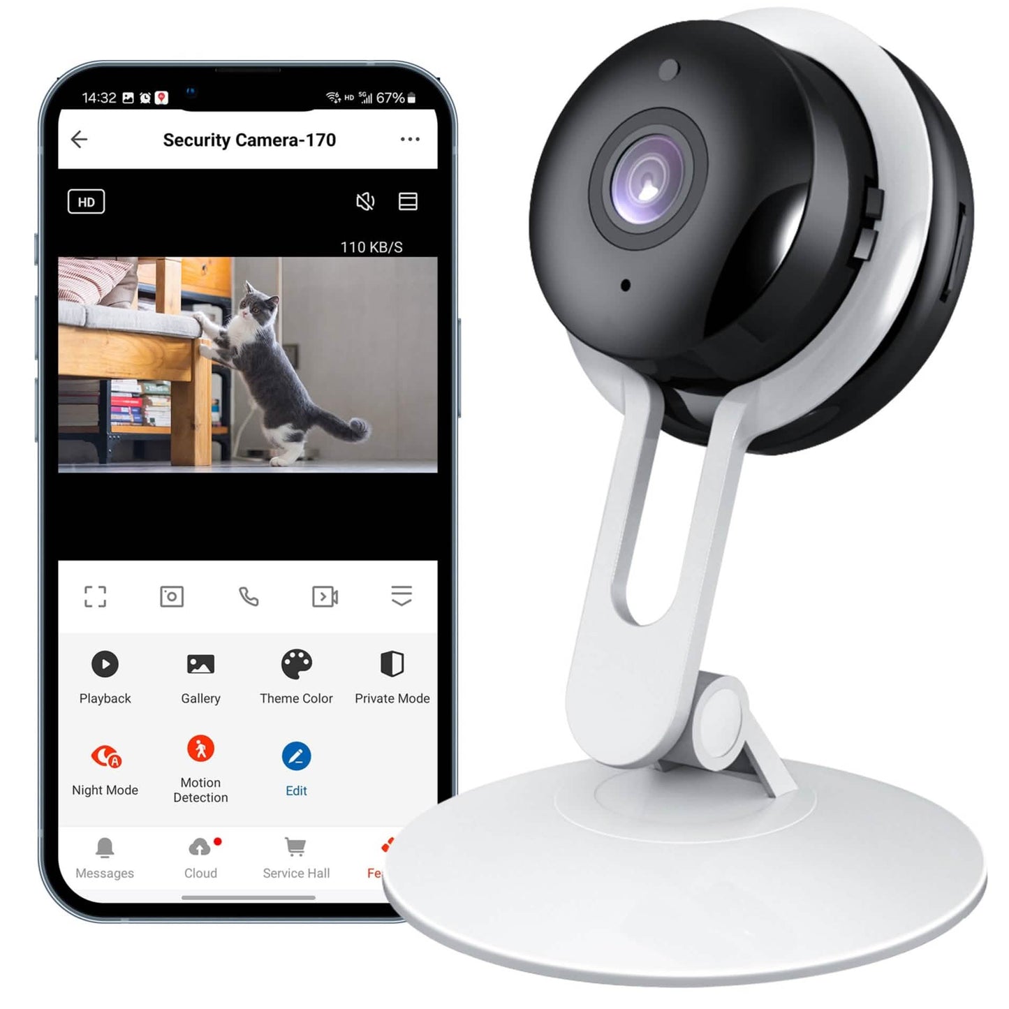 3MP Wireless Smart AI Home Security Camera – Two-Way Audio, Motion Detection, Night Vision DailySale