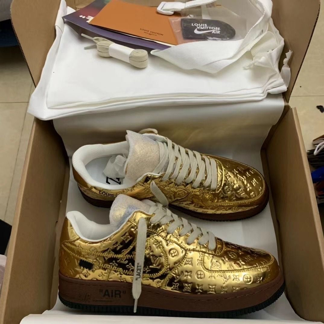 Air Force 1 Low by Virgil Abloh – Metallic Gold CUSTOM