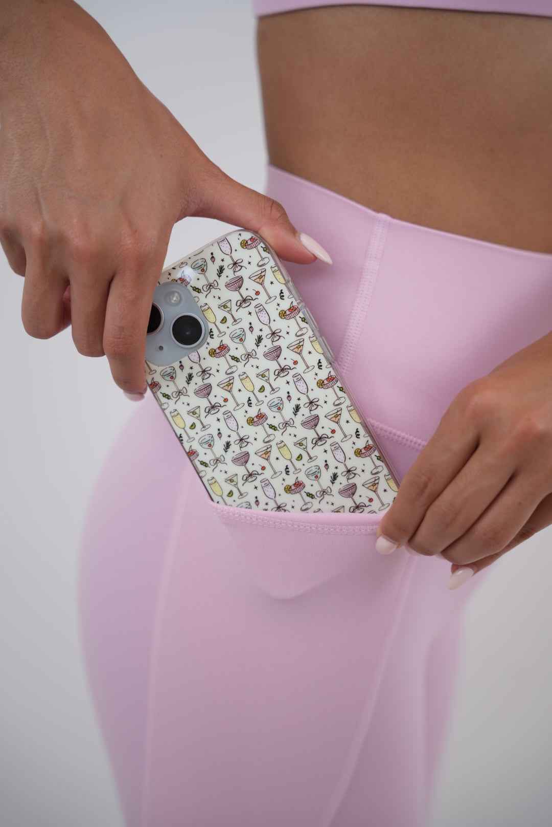 I Am Glowing Pink Blossom Quick Dry Butter Legging