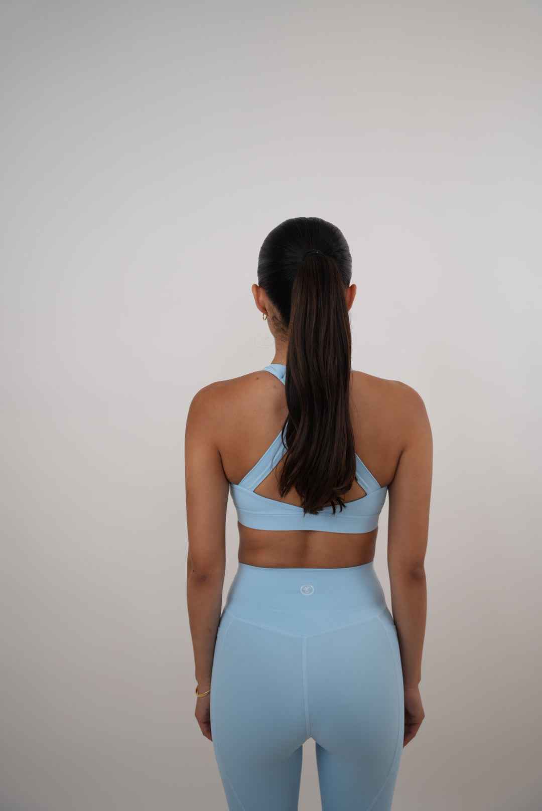 I Am Glowing Sky Blue Quick Dry Butter Bra