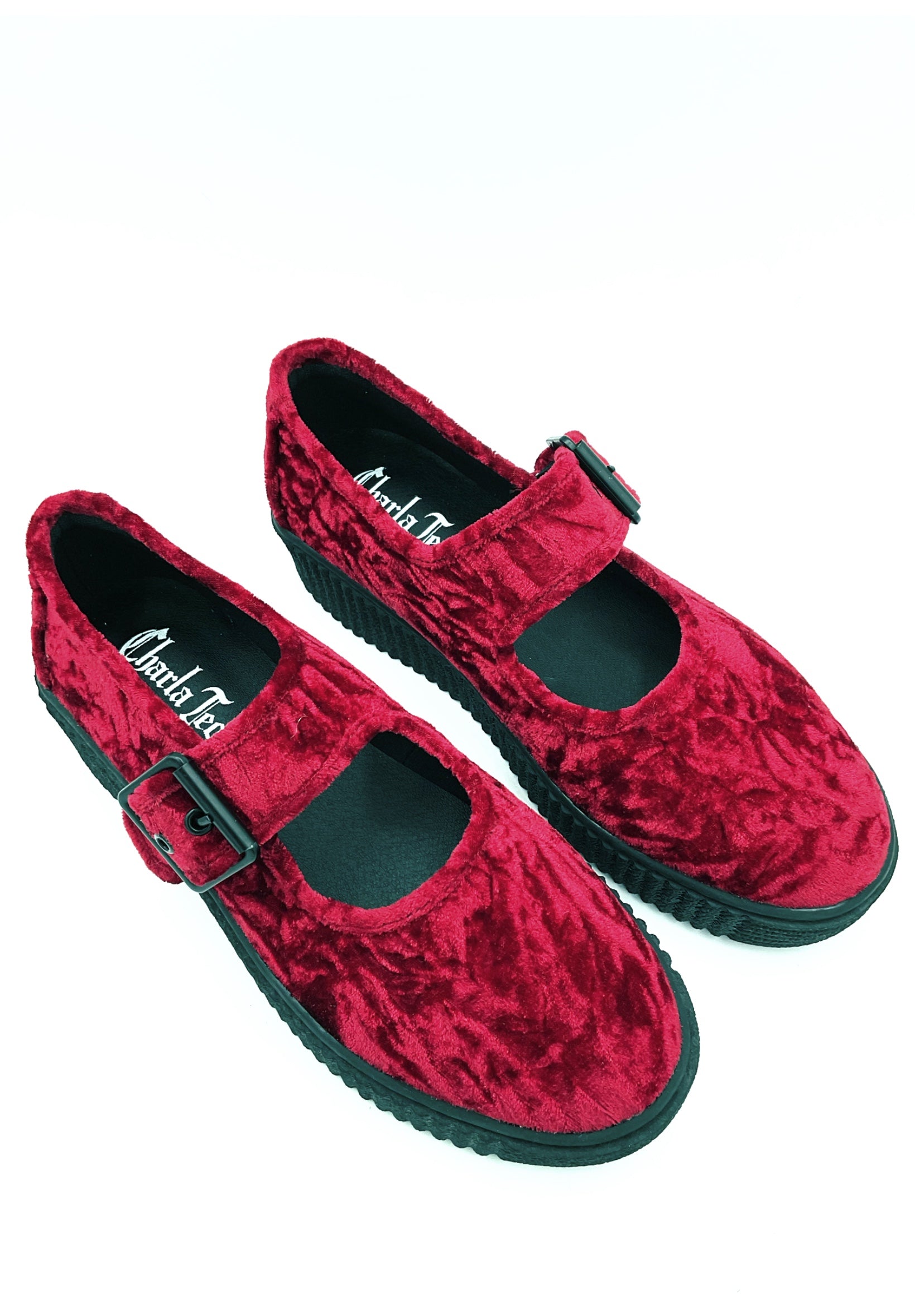 Velvet Crush Maryjane Sneaker - Oxblood Charla Tedrick
