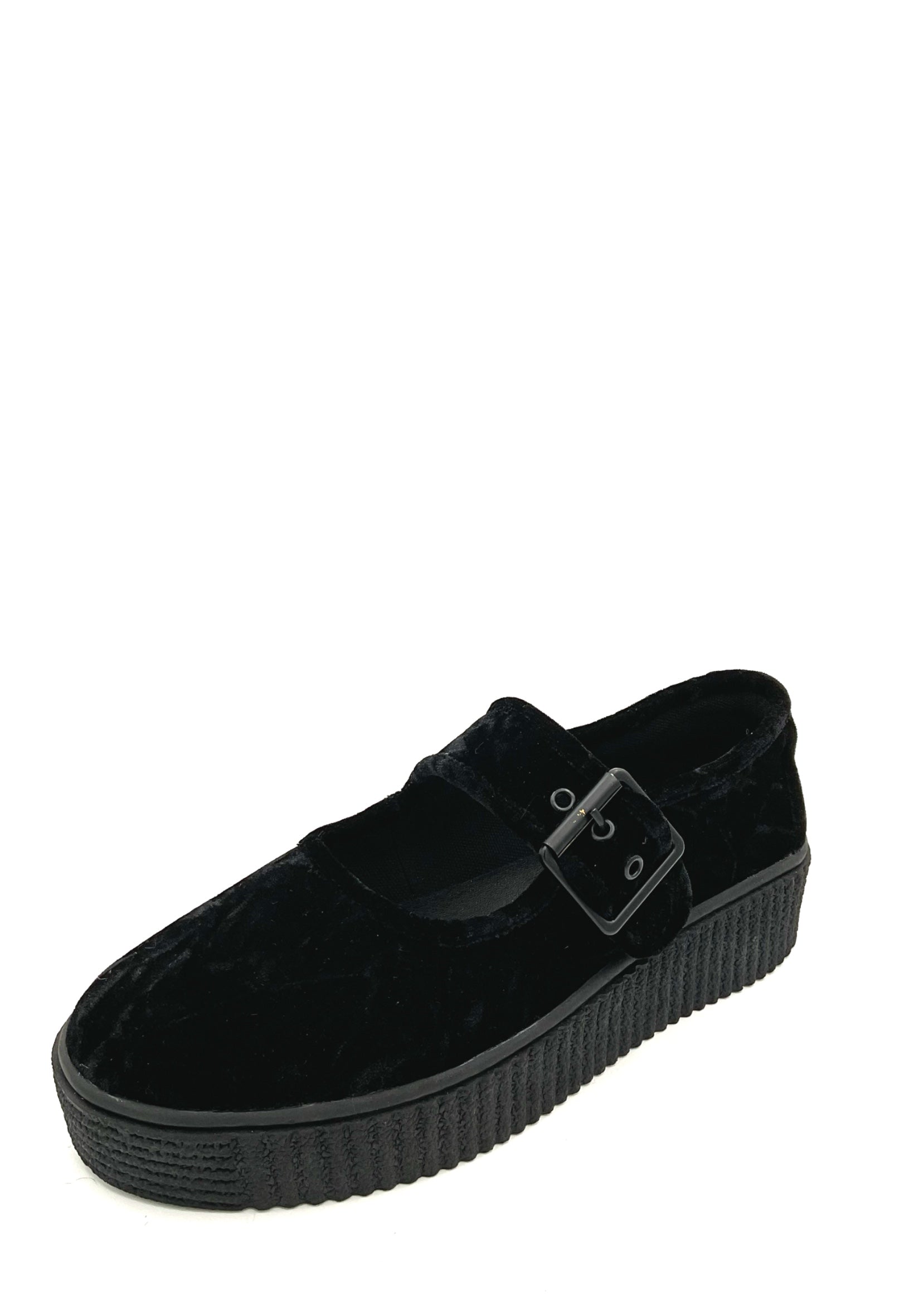 Velvet Crush Maryjane Sneaker - Black Charla Tedrick