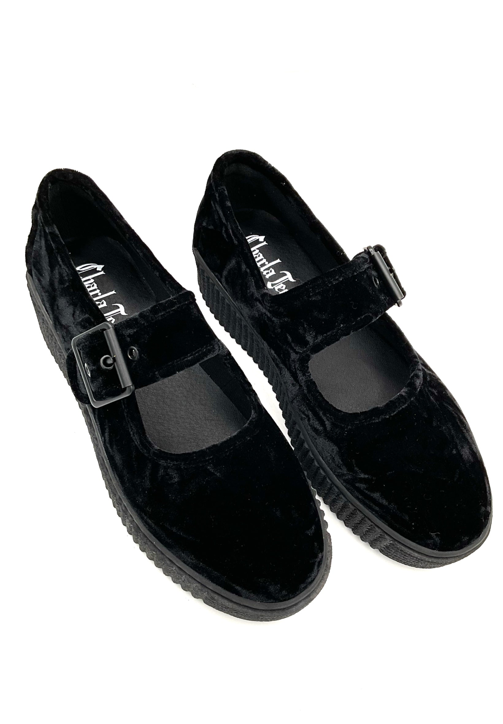Velvet Crush Maryjane Sneaker - Black Charla Tedrick