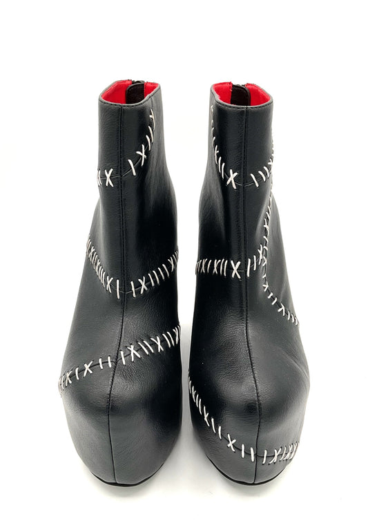 Stitches Contrast Wedge Boot Charla Tedrick