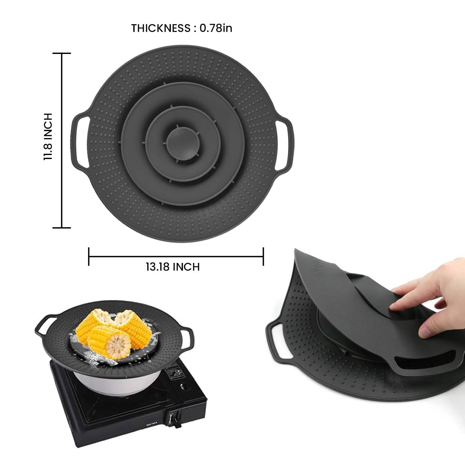 Boil Over Spill Stopper Safeguard Lid Cover For Pots And Pans DailySale