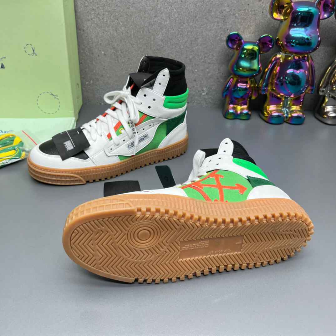 Off-White Off-Court 3.0  White Green High-Top Sneaker