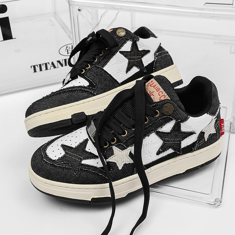 Star Black Sneakers - Triple Black Luxury Architectural Trainers | Fashionbuy Fashionbuy