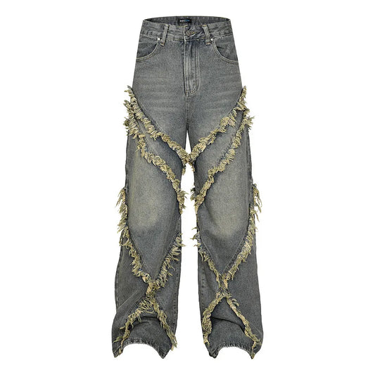 LUW Ripped Distressed Streetwear Jeans - FASHIONBUY