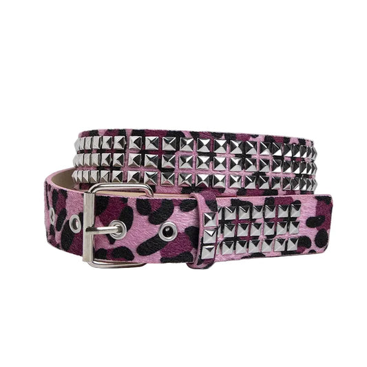 Punk Pink Fur Belt - FASHIONBUY