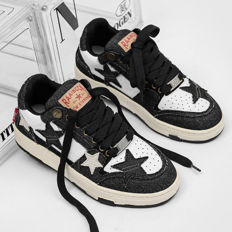 Star Black Sneakers - Triple Black Luxury Architectural Trainers | Fashionbuy Fashionbuy