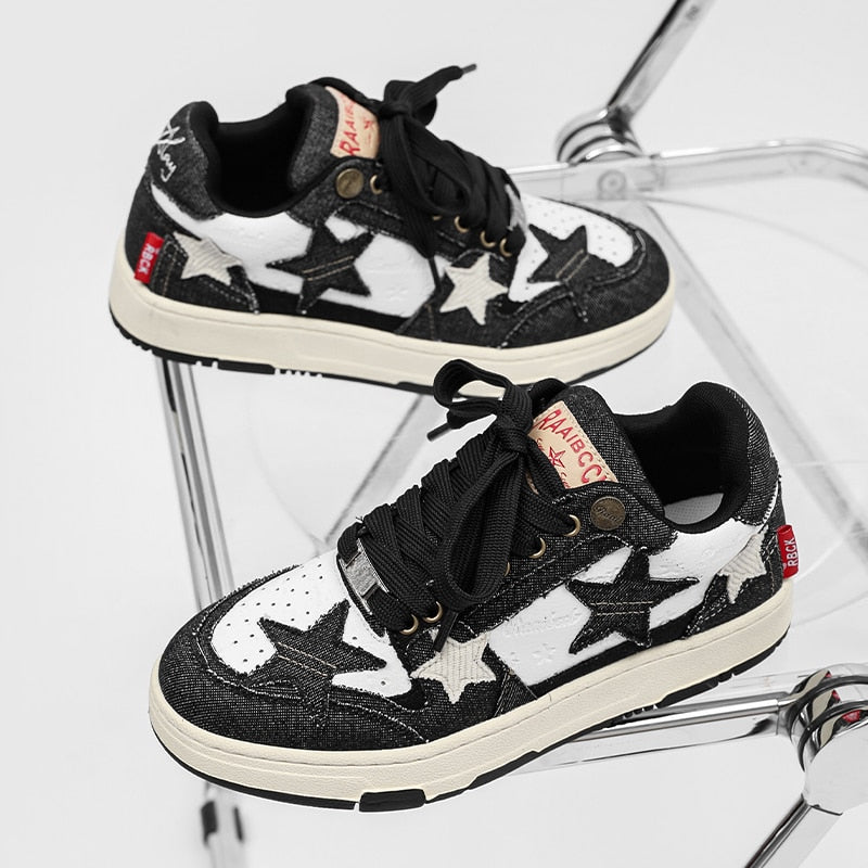 Star Black Sneakers - Triple Black Luxury Architectural Trainers | Fashionbuy Fashionbuy