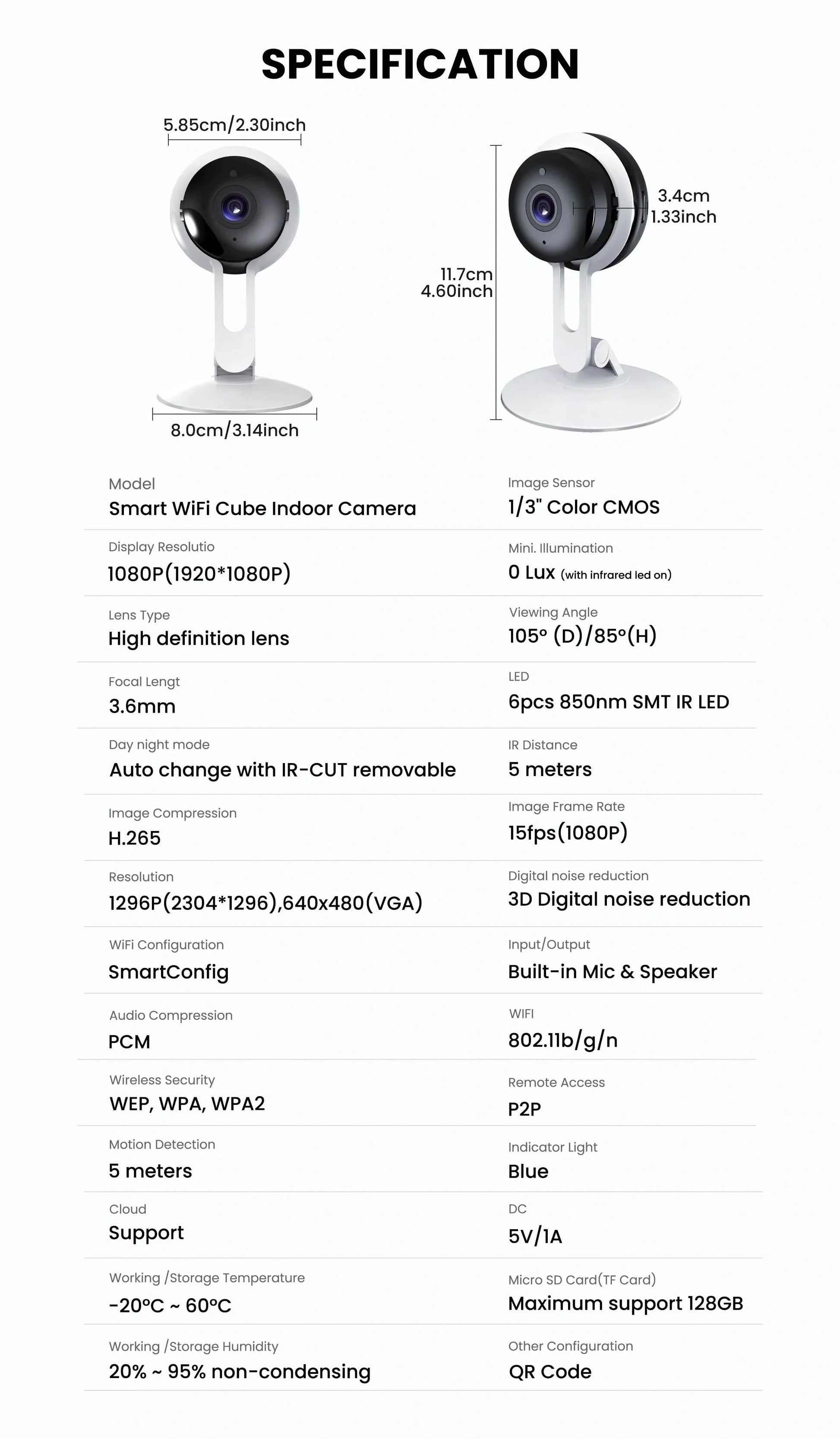 3MP Wireless Smart AI Home Security Camera – Two-Way Audio, Motion Detection, Night Vision DailySale