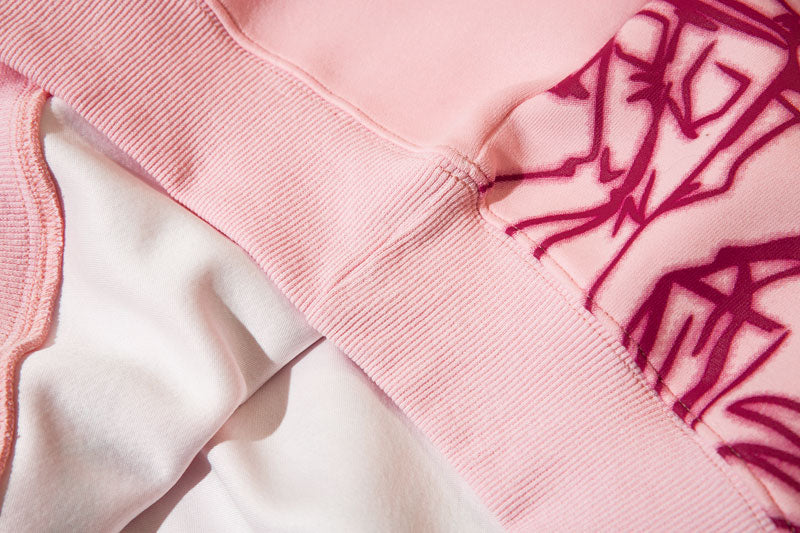 Oversized Cartoon Line Character Graphic Hoodie - Minimalist Art Streetwear | Fashionbuy - FASHIONBUY