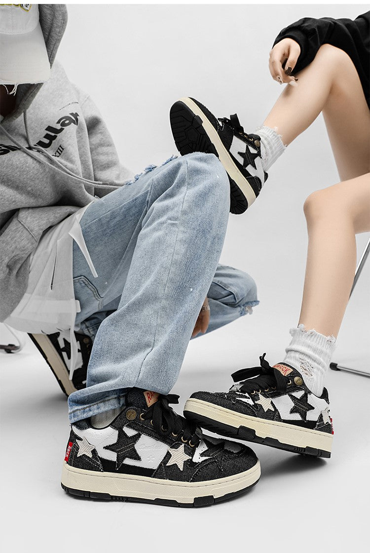 Star Black Sneakers - Triple Black Luxury Architectural Trainers | Fashionbuy Fashionbuy