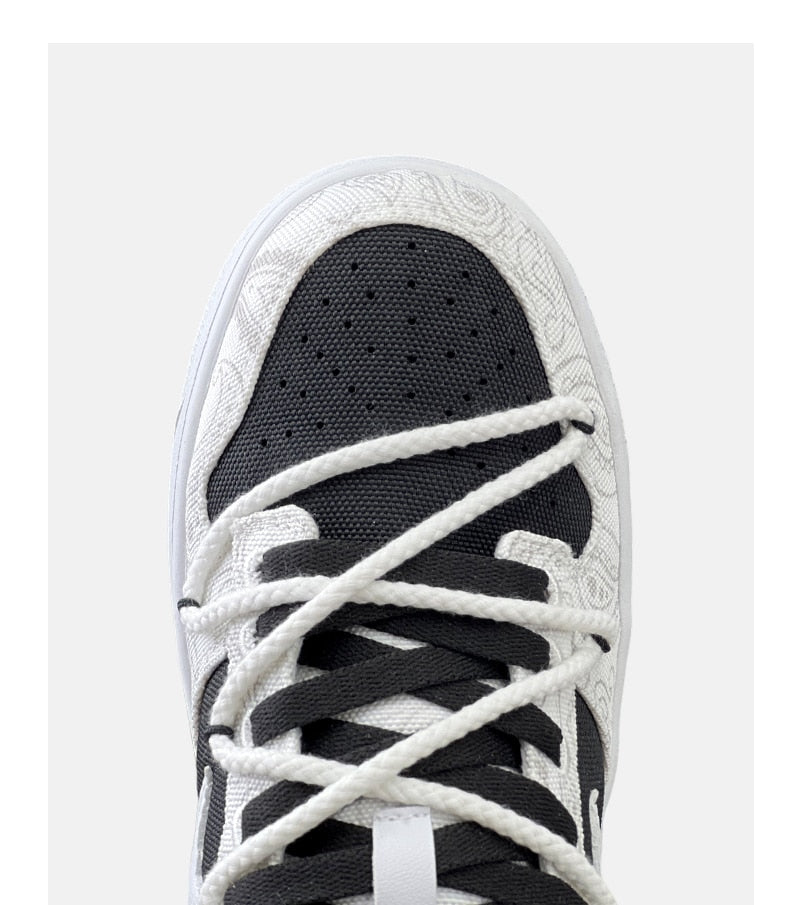 Swoop Black and White Sneakers - High-Contrast Luxury Tech Trainers | Fashionbuy Fashionbuy