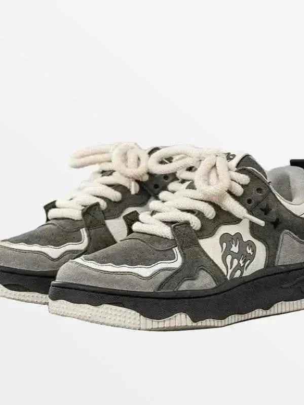 Sneakers Flame - Luxury Urban "Magma-Chassis" High-Top Chunky Trainers