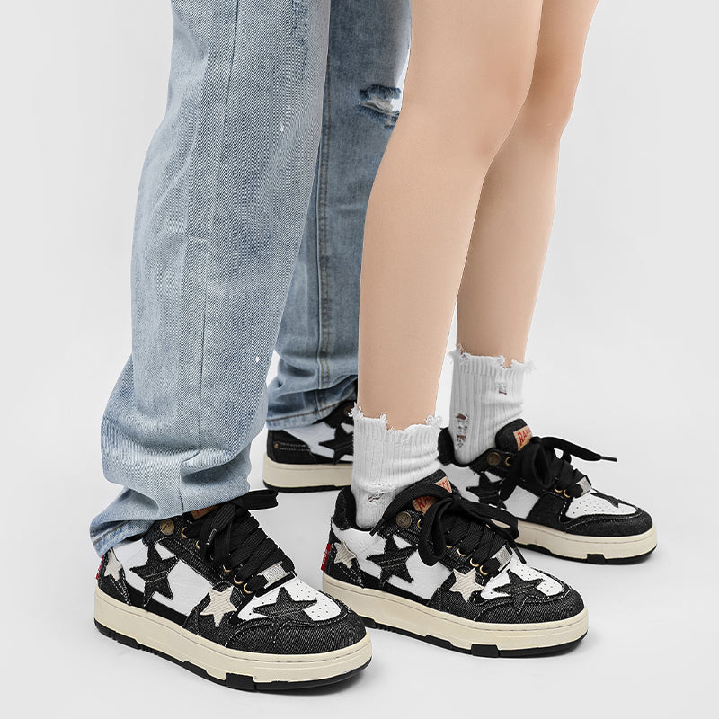 Star Black Sneakers - Triple Black Luxury Architectural Trainers | Fashionbuy Fashionbuy