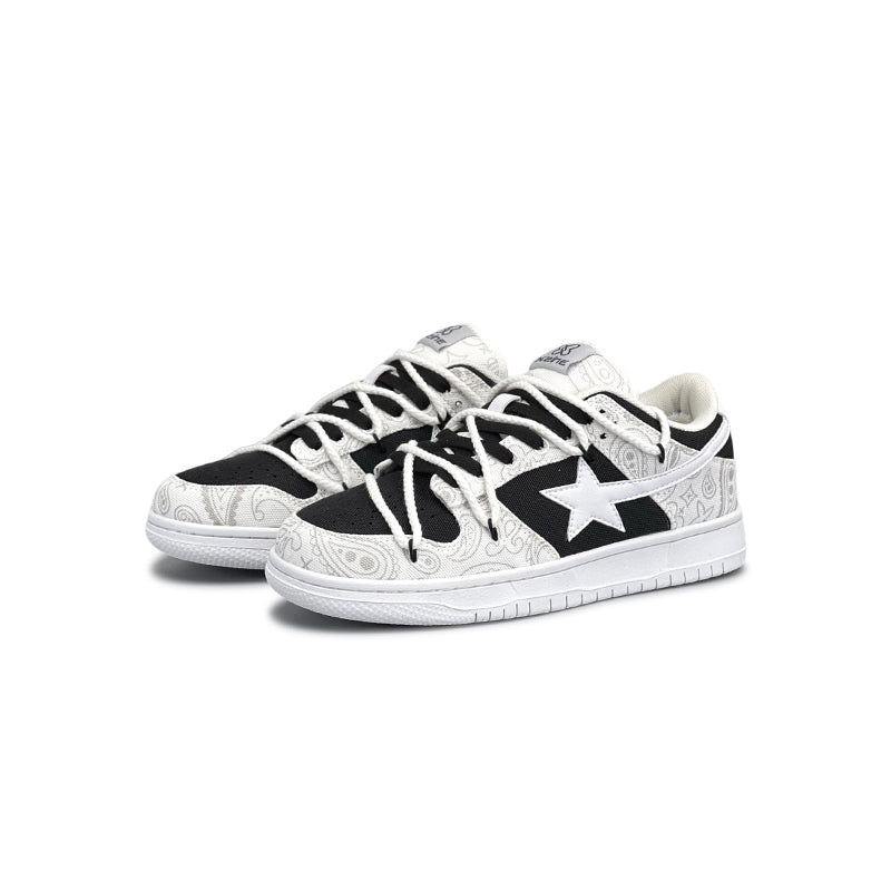 Swoop Black and White Sneakers - High-Contrast Luxury Tech Trainers | Fashionbuy Fashionbuy