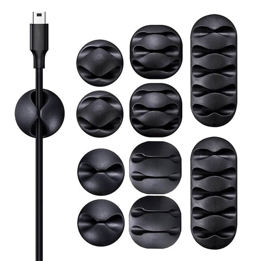 10-Pack: Self Adhesive Cable Clips For Cord Holders Managing Cables Wires DailySale
