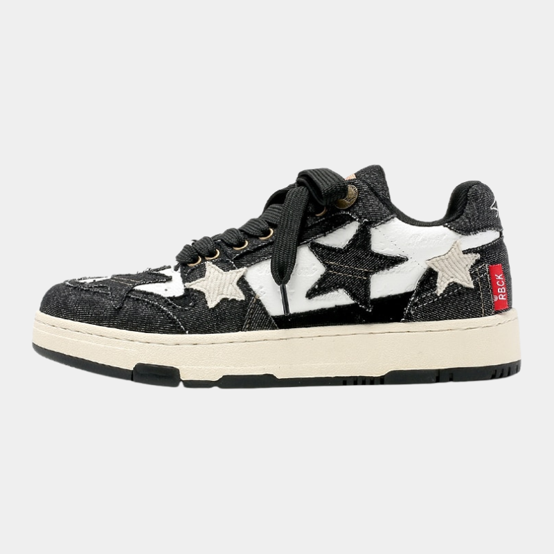 Star Black Sneakers - Triple Black Luxury Architectural Trainers | Fashionbuy Fashionbuy