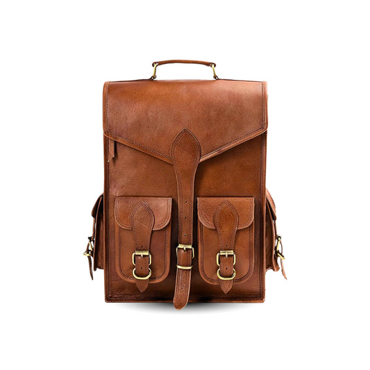 Vintage Leather Backpack Rucksack
