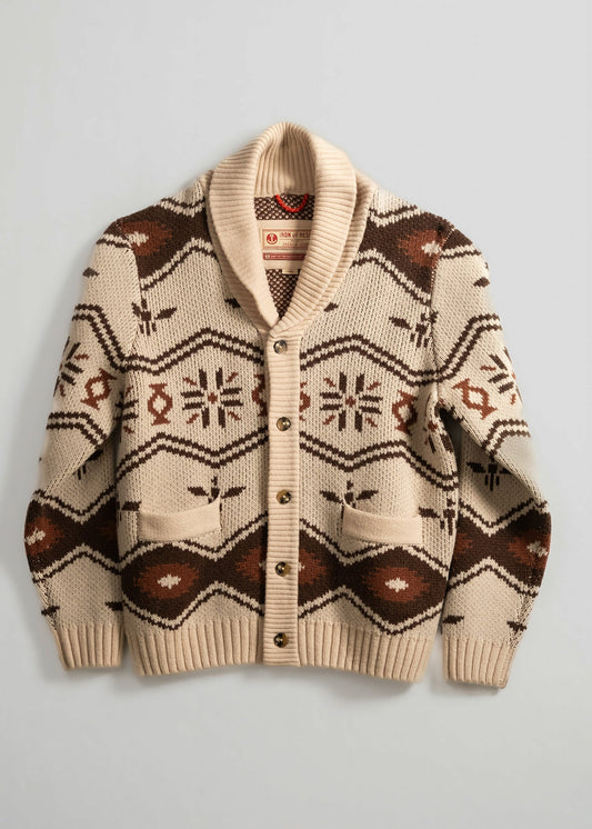 Wincha Shawl Collar Sweater Iron & Resin